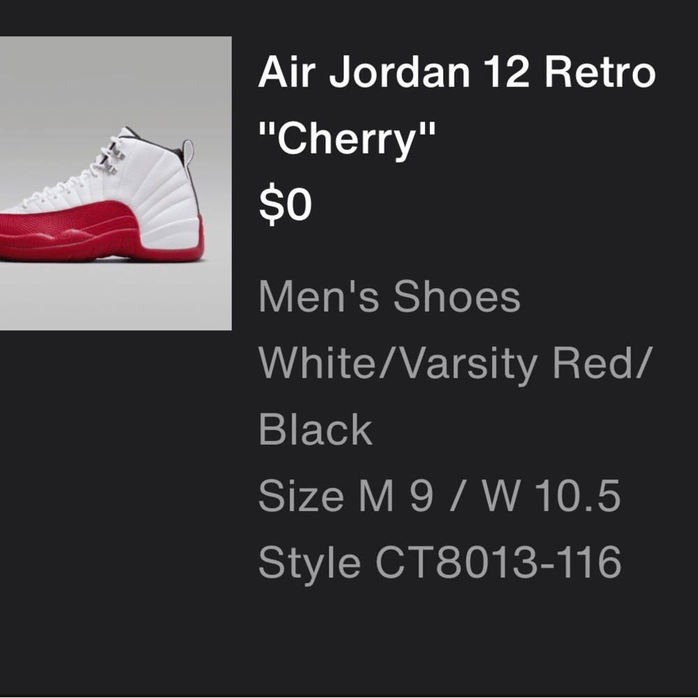 Jordan Retro 12’s 🍒 - Picture 5 of 5